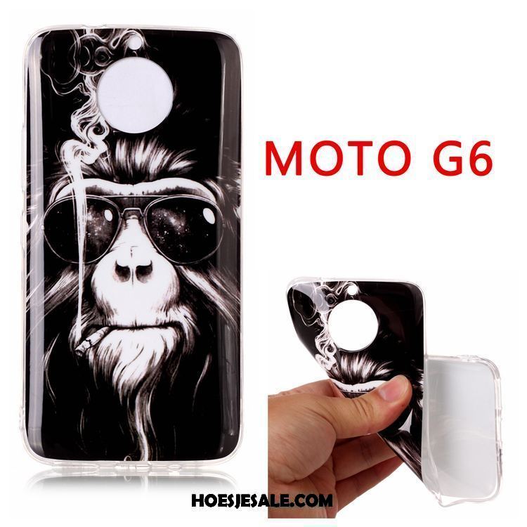 Moto G6 Hoesje Anti-fall Vintage Hanger Zacht Hoes