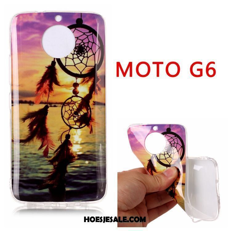 Moto G6 Hoesje Anti-fall Vintage Hanger Zacht Hoes