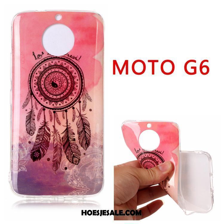 Moto G6 Hoesje Anti-fall Vintage Hanger Zacht Hoes