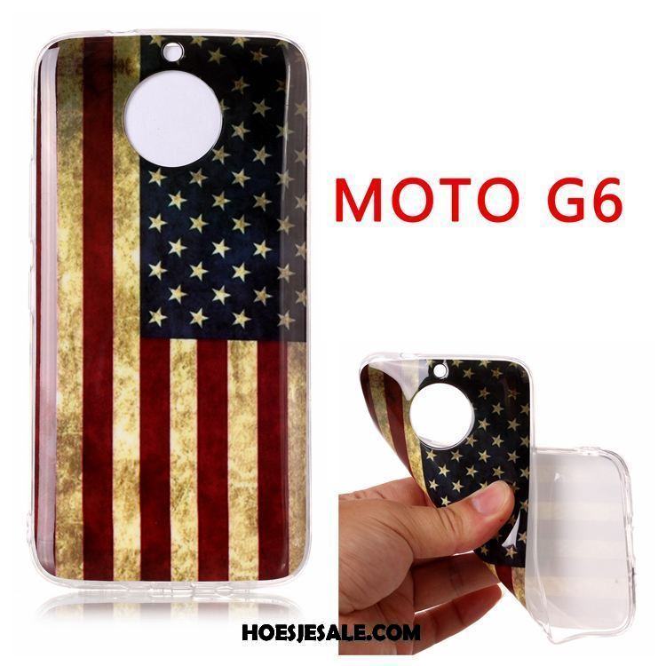 Moto G6 Hoesje Anti-fall Vintage Hanger Zacht Hoes