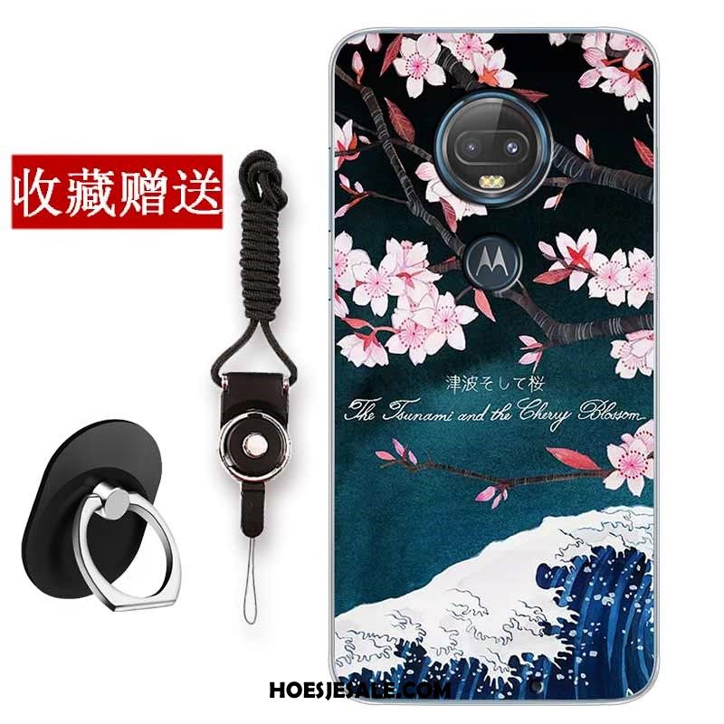 Moto G7 Hoesje All Inclusive Groen Bescherming Anti-fall Vintage Sale