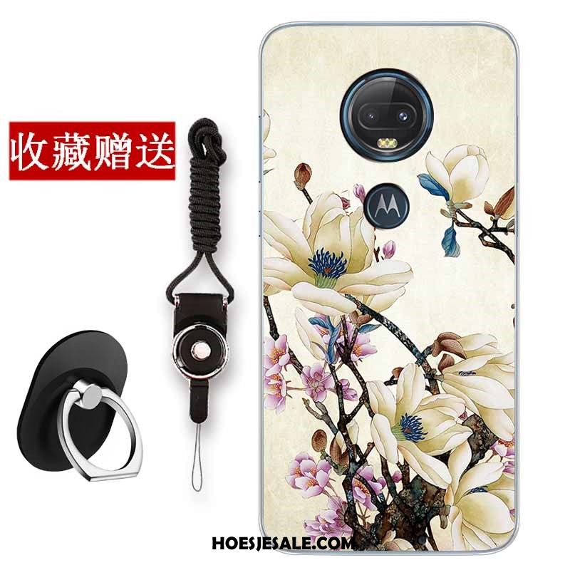 Moto G7 Hoesje All Inclusive Groen Bescherming Anti-fall Vintage Sale