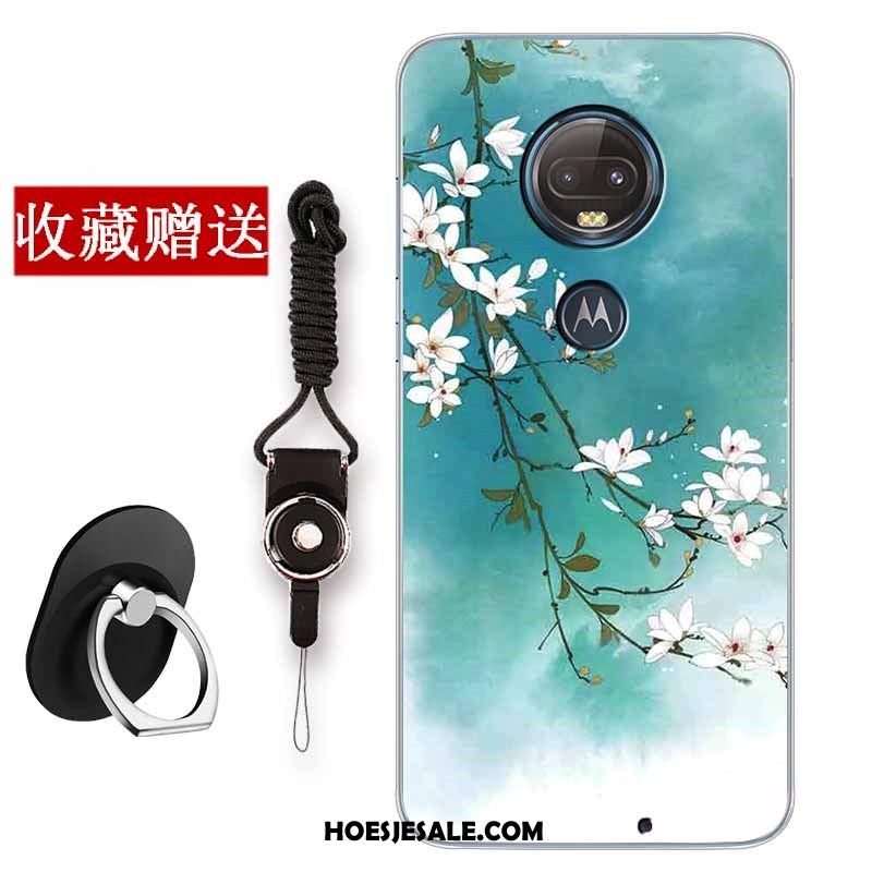 Moto G7 Hoesje All Inclusive Groen Bescherming Anti-fall Vintage Sale