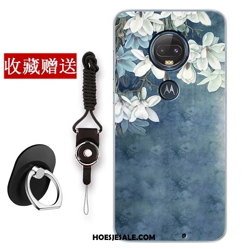 Moto G7 Hoesje All Inclusive Groen Bescherming Anti-fall Vintage Sale