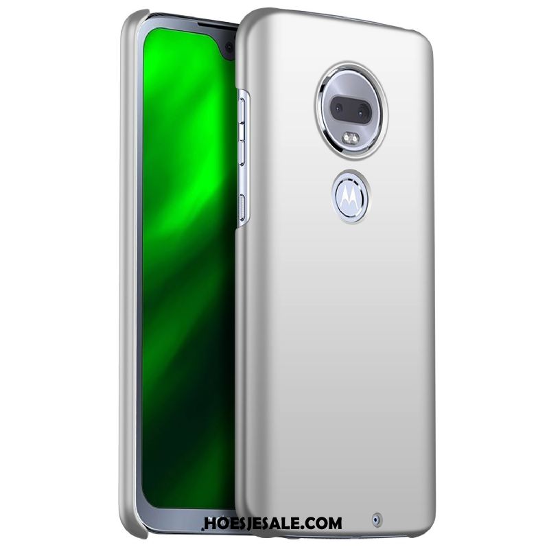 Moto G7 Hoesje Anti-fall Effen Kleur Hoes Blauw Gladde Goedkoop