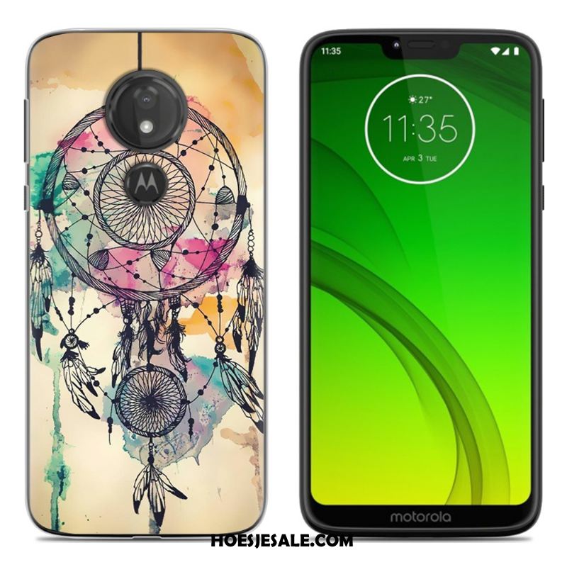 Moto G7 Hoesje Geschilderd Zwart Nieuw Mobiele Telefoon Spotprent Sale