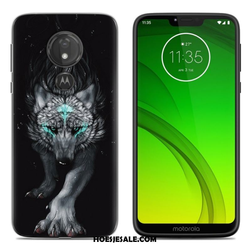 Moto G7 Hoesje Geschilderd Zwart Nieuw Mobiele Telefoon Spotprent Sale