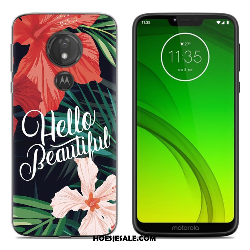 Moto G7 Hoesje Geschilderd Zwart Nieuw Mobiele Telefoon Spotprent Sale