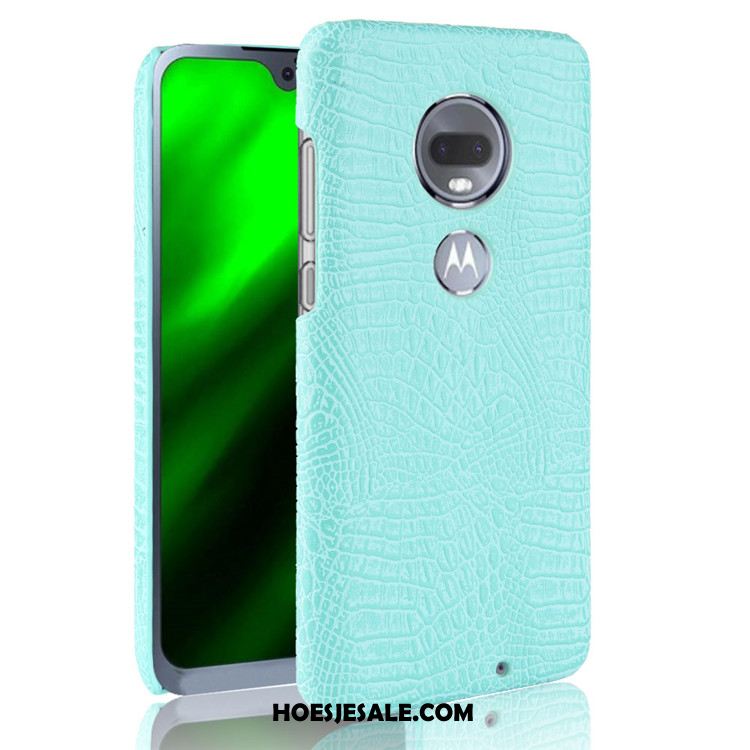 Moto G7 Hoesje Hard Patroon Leer Mobiele Telefoon Zwart Kopen