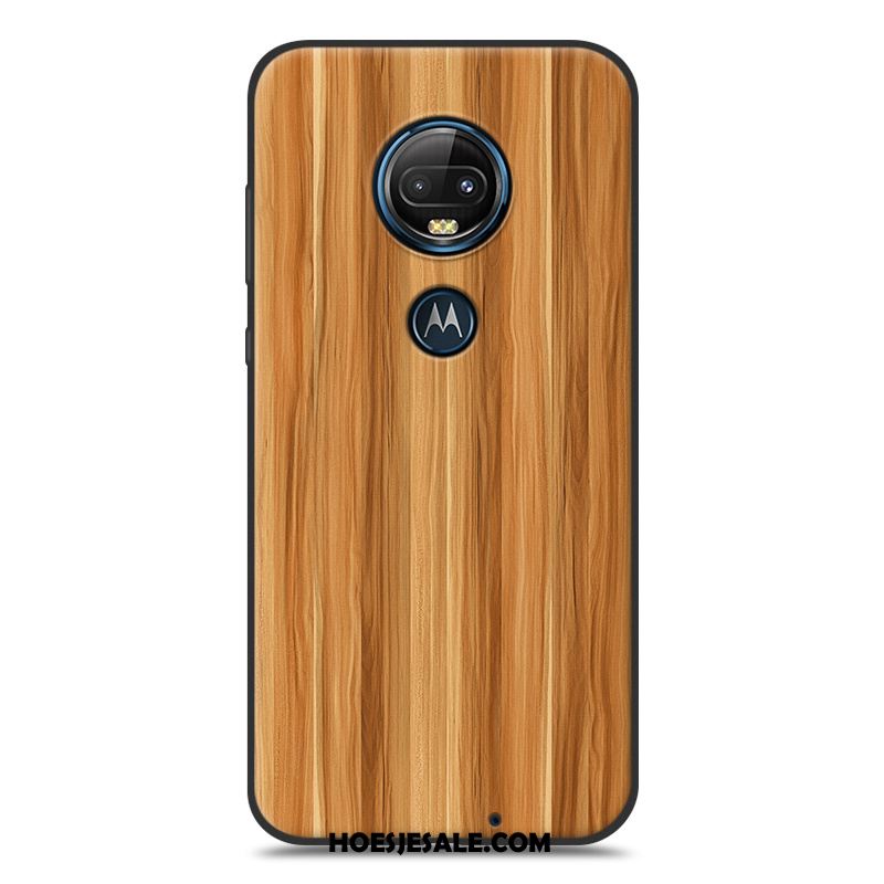 Moto G7 Hoesje Houtnerf Eenvoudige Geschilderd Zacht Mobiele Telefoon Online