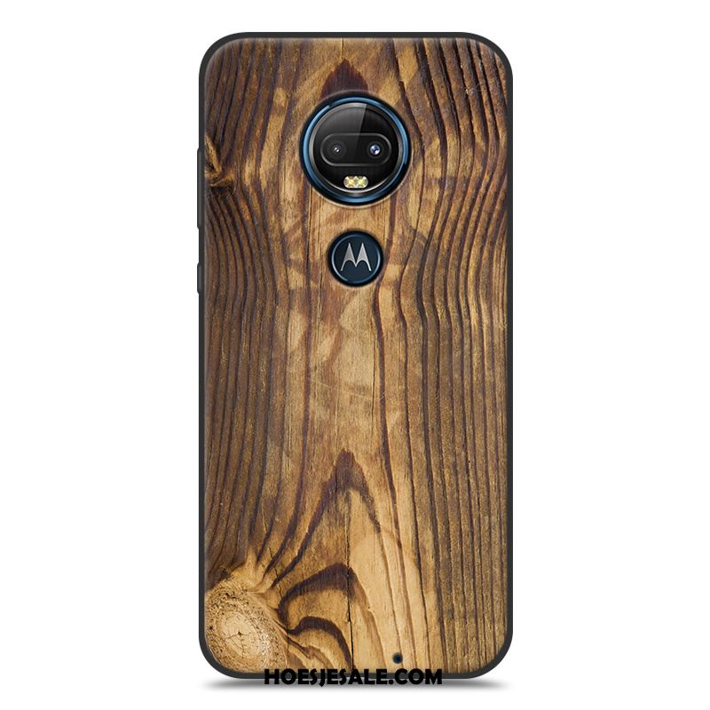 Moto G7 Hoesje Houtnerf Eenvoudige Geschilderd Zacht Mobiele Telefoon Online