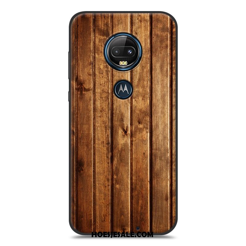 Moto G7 Hoesje Houtnerf Eenvoudige Geschilderd Zacht Mobiele Telefoon Online