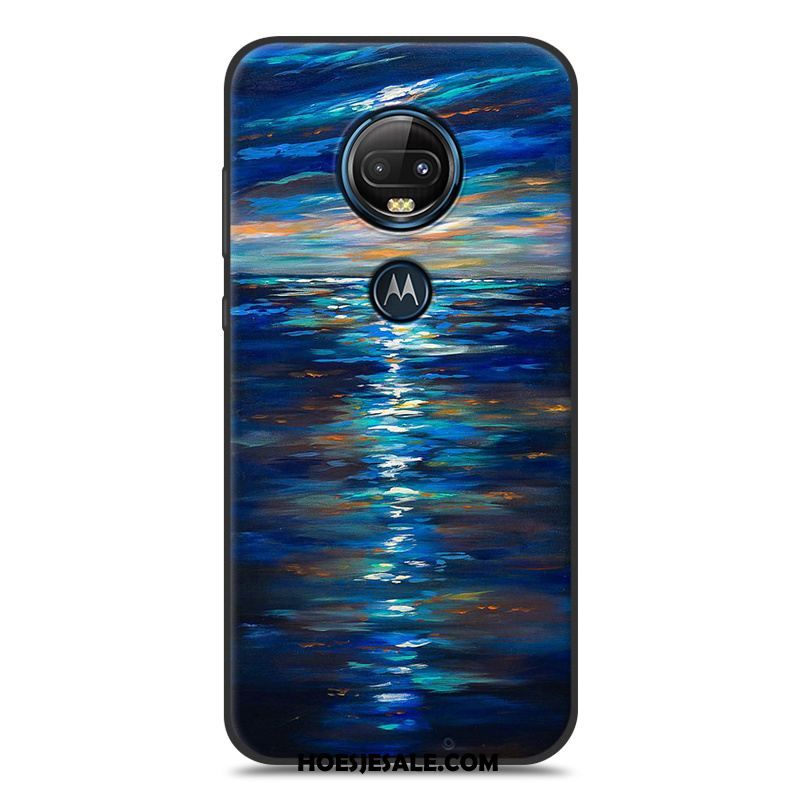 Moto G7 Hoesje Mooie All Inclusive Blauw Mobiele Telefoon Spotprent Online