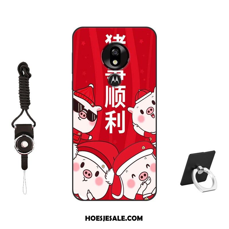 Moto G7 Play Hoesje Anti-fall Hoes Blauw Bescherming Net Red Kopen