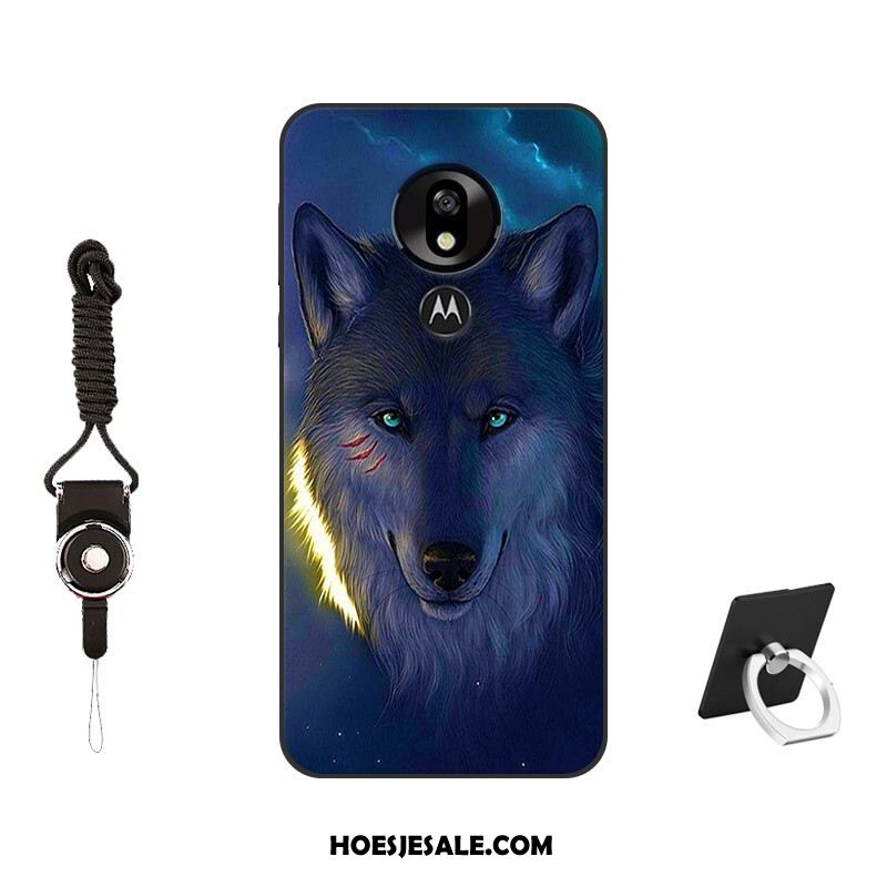 Moto G7 Play Hoesje Anti-fall Hoes Blauw Bescherming Net Red Kopen