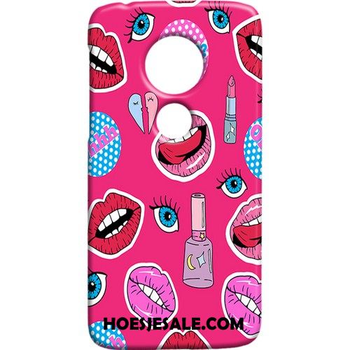 Moto G7 Play Hoesje Hip-hop Hard Rood Trendy Merk Schrobben Sale