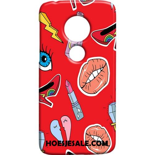 Moto G7 Play Hoesje Hip-hop Hard Rood Trendy Merk Schrobben Sale