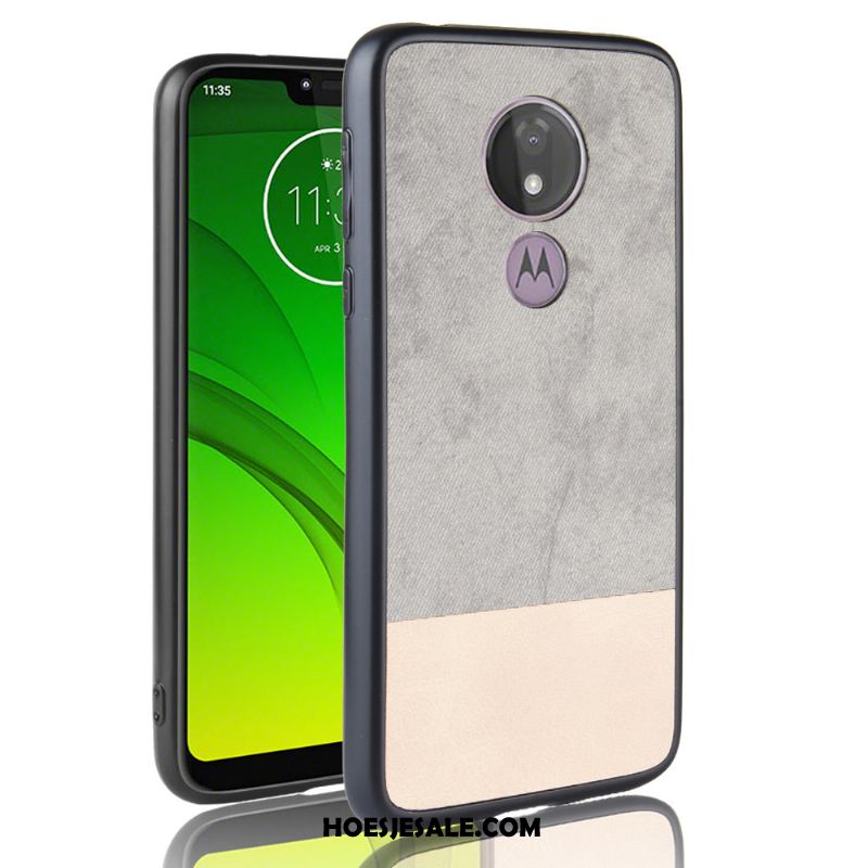 Moto G7 Play Hoesje Patroon Hoes All Inclusive Denim Europa Korting