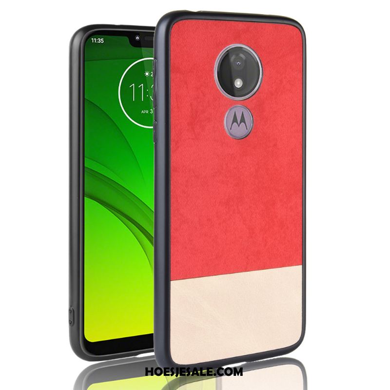 Moto G7 Play Hoesje Patroon Hoes All Inclusive Denim Europa Korting