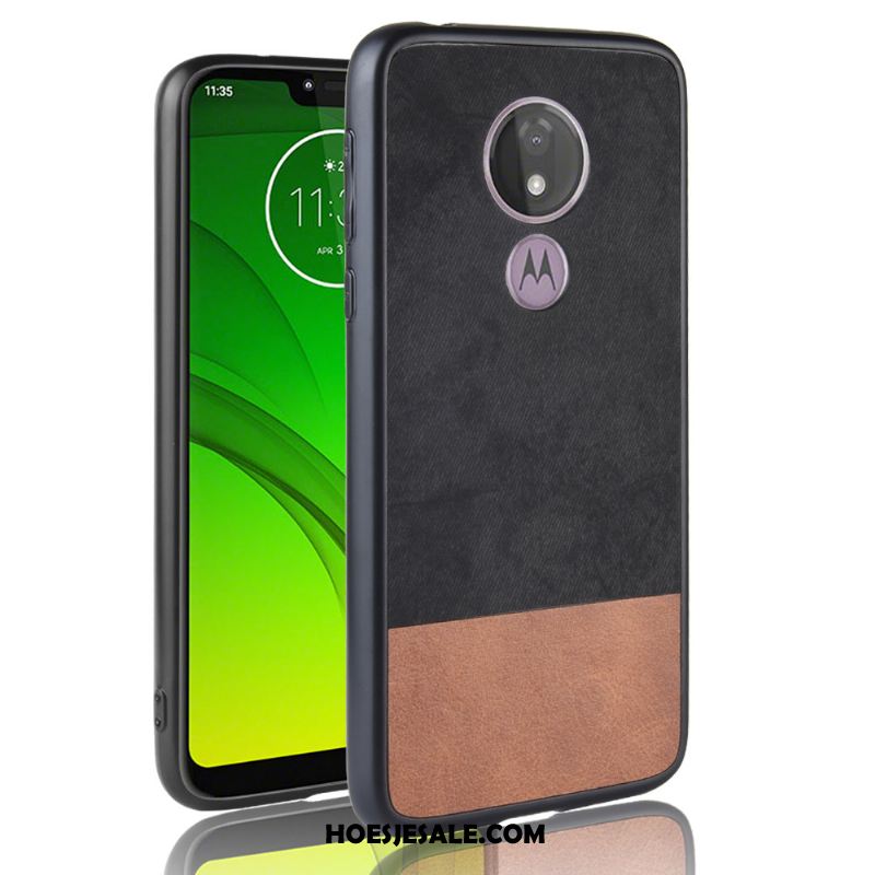 Moto G7 Play Hoesje Patroon Hoes All Inclusive Denim Europa Korting