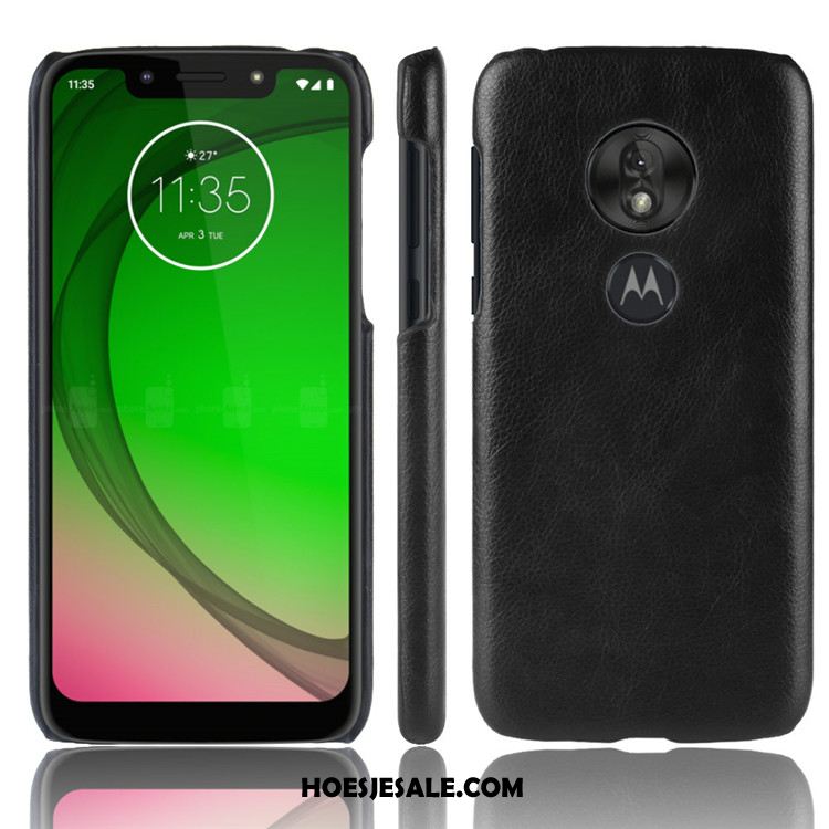 Moto G7 Play Hoesje Soort Aziatische Vrucht Hard Bescherming Patroon Zwart Goedkoop