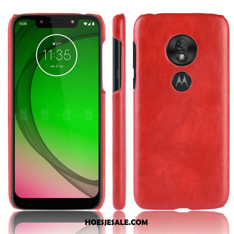 Moto G7 Play Hoesje Soort Aziatische Vrucht Hard Bescherming Patroon Zwart Goedkoop