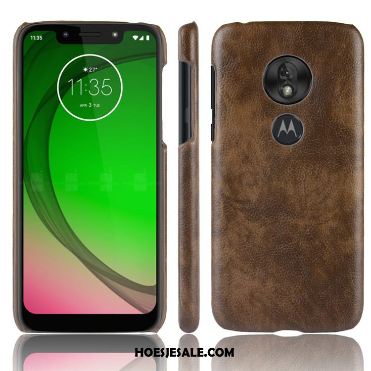 Moto G7 Play Hoesje Soort Aziatische Vrucht Hard Bescherming Patroon Zwart Goedkoop