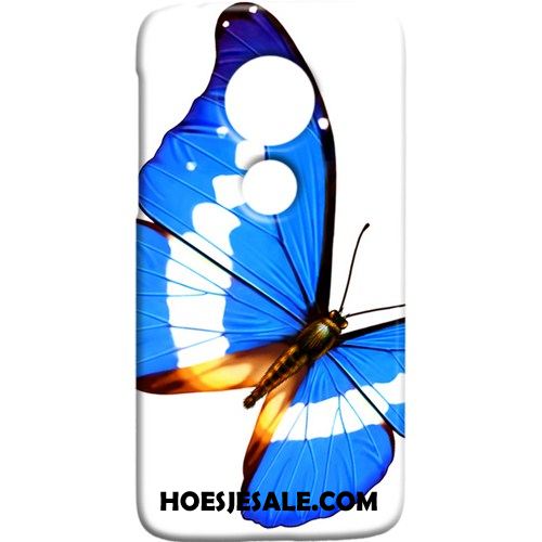 Moto G7 Play Hoesje Vers Hard Vlinder Mobiele Telefoon Blauw Sale