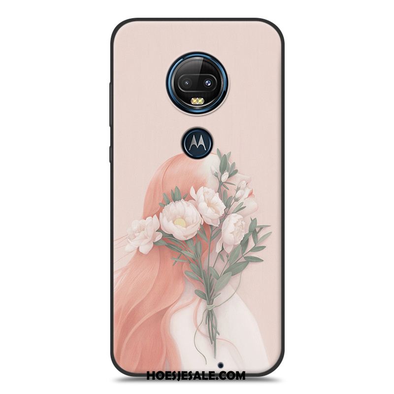 Moto G7 Plus Hoesje Hanger Mobiele Telefoon Mini Siliconen Kunst Winkel