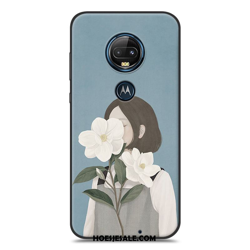 Moto G7 Plus Hoesje Hanger Mobiele Telefoon Mini Siliconen Kunst Winkel