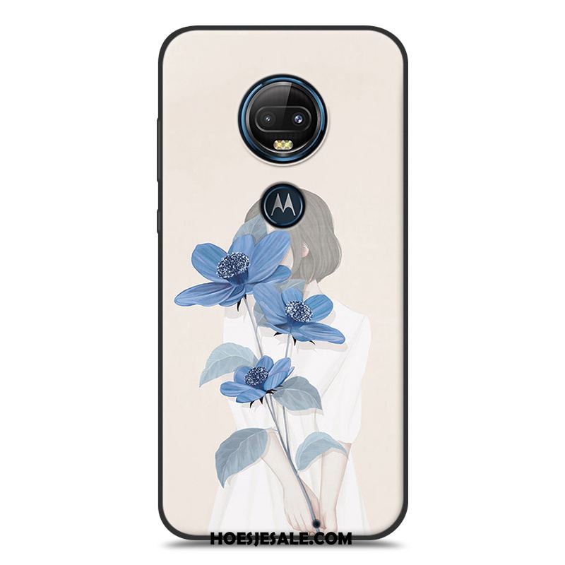 Moto G7 Plus Hoesje Hanger Mobiele Telefoon Mini Siliconen Kunst Winkel