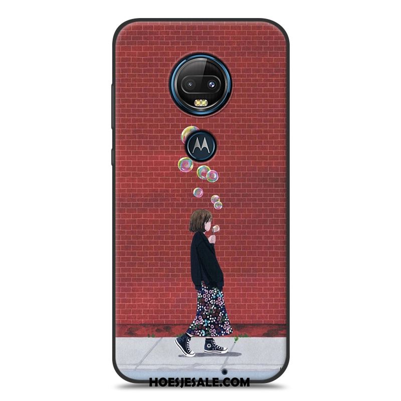 Moto G7 Plus Hoesje Hanger Mobiele Telefoon Mini Siliconen Kunst Winkel