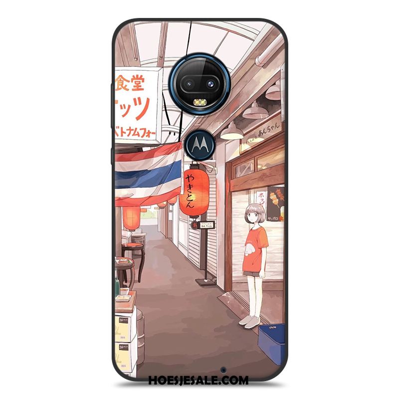 Moto G7 Plus Hoesje Hanger Mobiele Telefoon Mini Siliconen Kunst Winkel