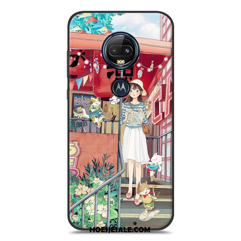 Moto G7 Plus Hoesje Hanger Mobiele Telefoon Mini Siliconen Kunst Winkel