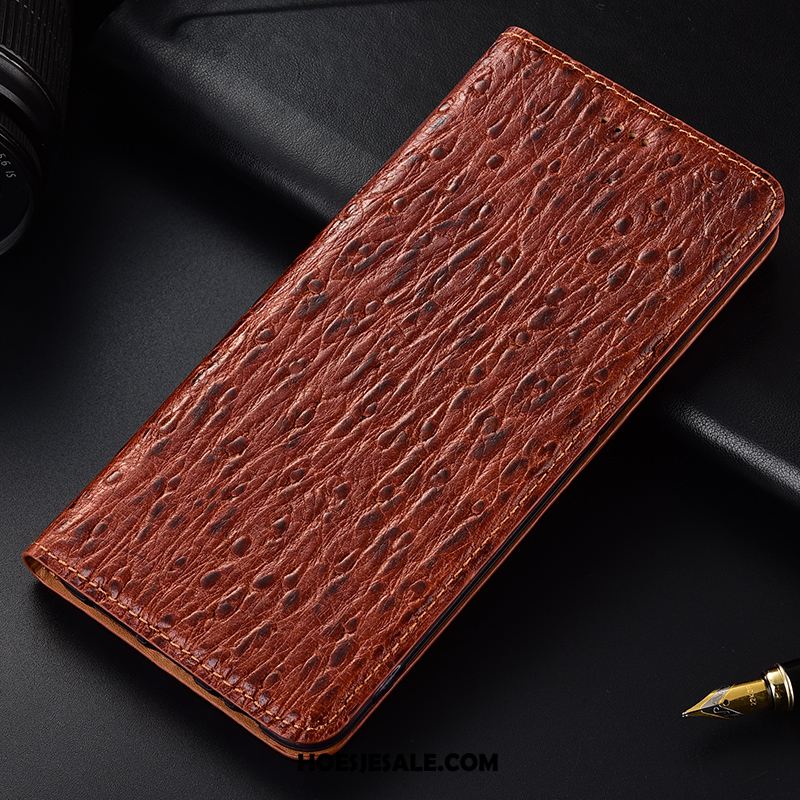 Moto G7 Power Hoesje Hoes Rood Vogel Leren Etui Mobiele Telefoon Sale
