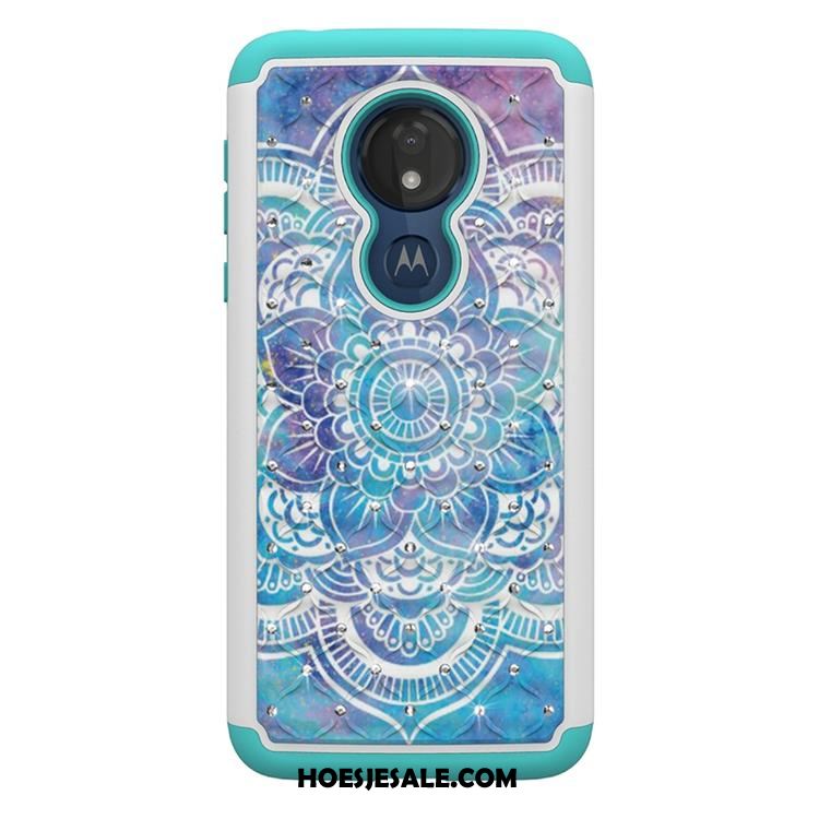 Moto G7 Power Hoesje Persoonlijk Nieuw Geschilderd All Inclusive Blauw Sale