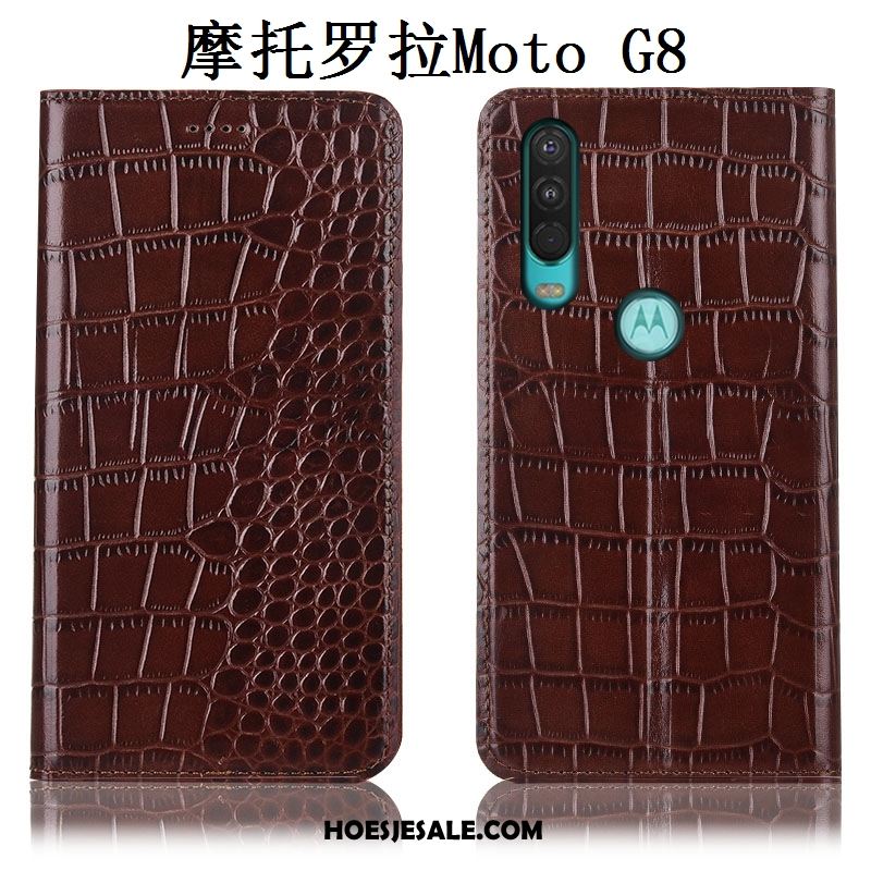Moto G8 Hoesje All Inclusive Bescherming Echt Leer Mobiele Telefoon Anti-fall Online