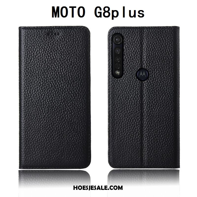 Moto G8 Plus Hoesje Anti-fall Echt Leer Leren Etui Clamshell Mobiele Telefoon Sale