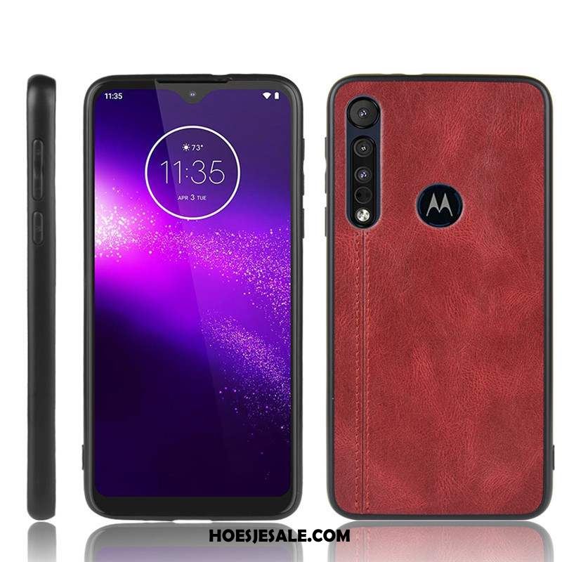 Moto G8 Plus Hoesje Bedrijf Zwart Hoes Mobiele Telefoon Zacht Goedkoop