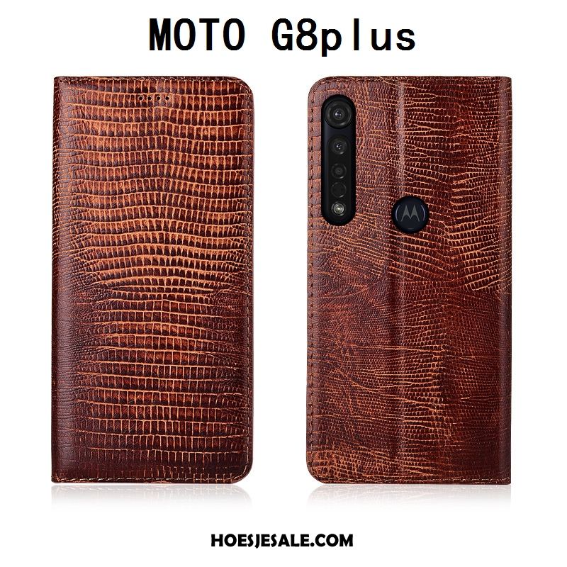 Moto G8 Plus Hoesje Bescherming Mobiele Telefoon Leren Etui Folio Zacht Sale