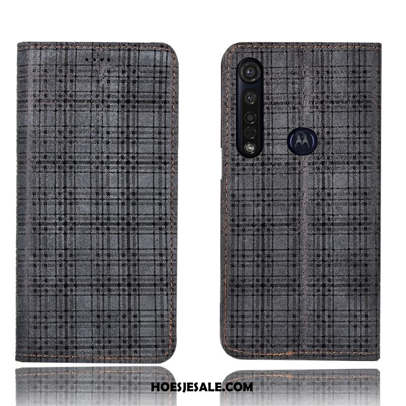 Moto G8 Plus Hoesje Folio Mobiele Telefoon Leren Etui Hoes Anti-fall Kopen