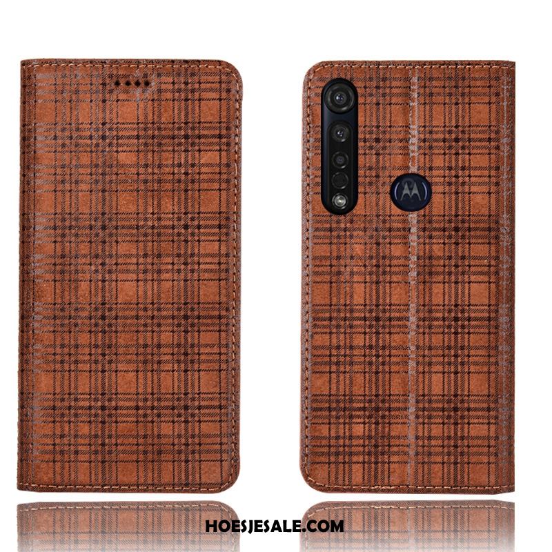 Moto G8 Plus Hoesje Folio Mobiele Telefoon Leren Etui Hoes Anti-fall Kopen