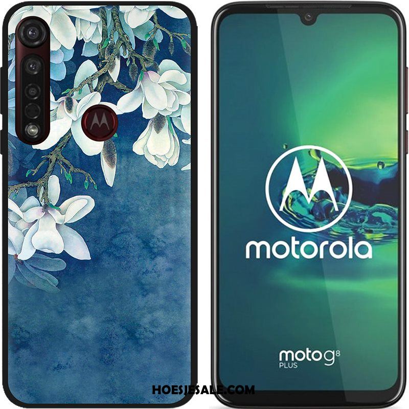 Moto G8 Plus Hoesje Geschilderd Schrobben Hoes Spotprent Doek Goedkoop