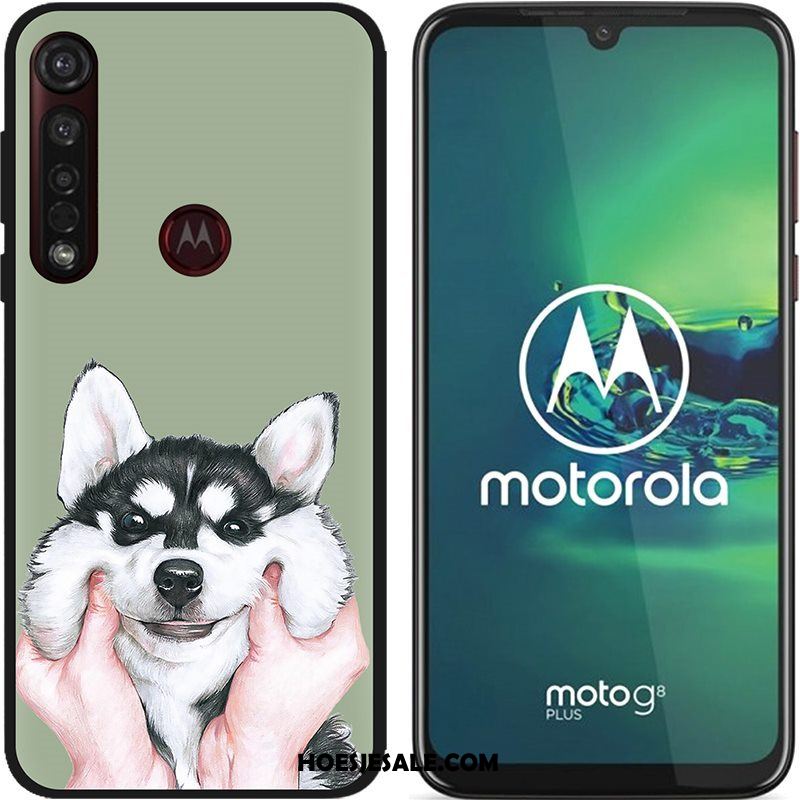 Moto G8 Plus Hoesje Geschilderd Schrobben Hoes Spotprent Doek Goedkoop