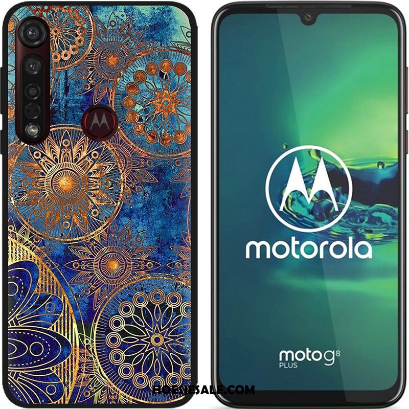 Moto G8 Plus Hoesje Geschilderd Schrobben Hoes Spotprent Doek Goedkoop