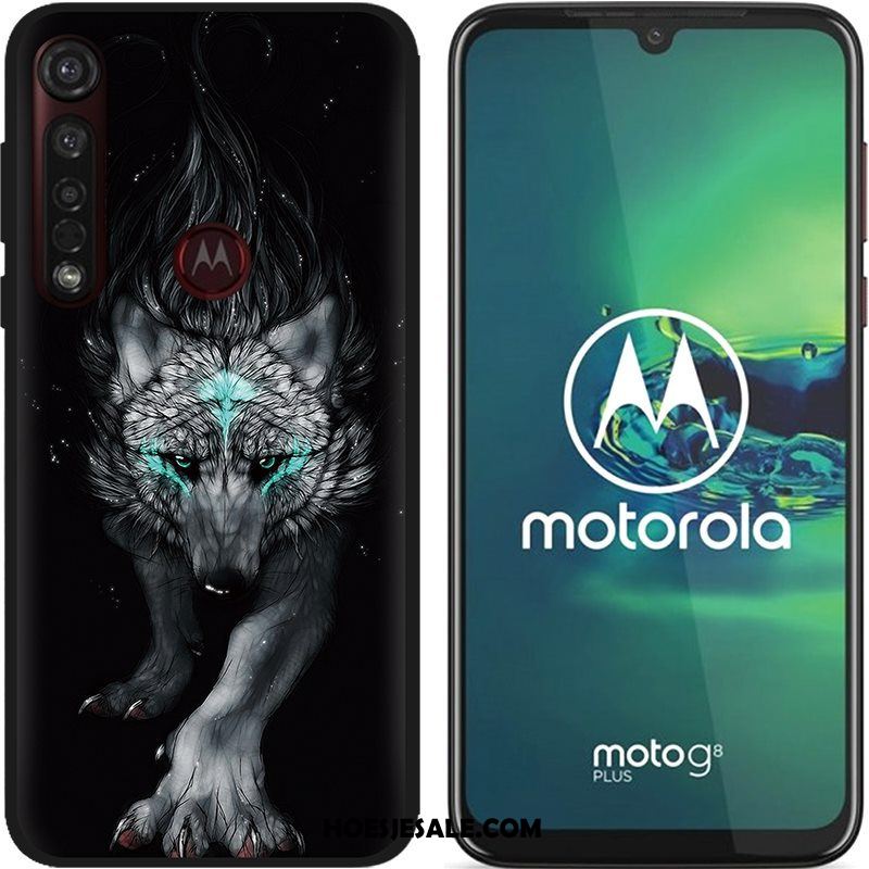 Moto G8 Plus Hoesje Geschilderd Schrobben Hoes Spotprent Doek Goedkoop