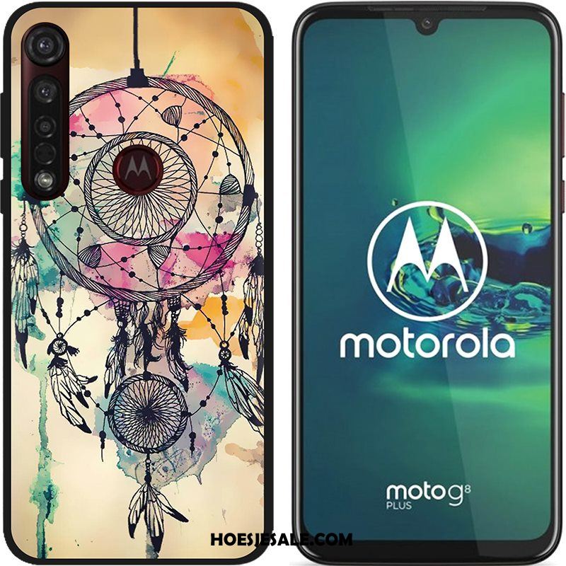 Moto G8 Plus Hoesje Geschilderd Schrobben Hoes Spotprent Doek Goedkoop