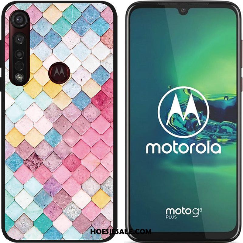 Moto G8 Plus Hoesje Geschilderd Schrobben Hoes Spotprent Doek Goedkoop