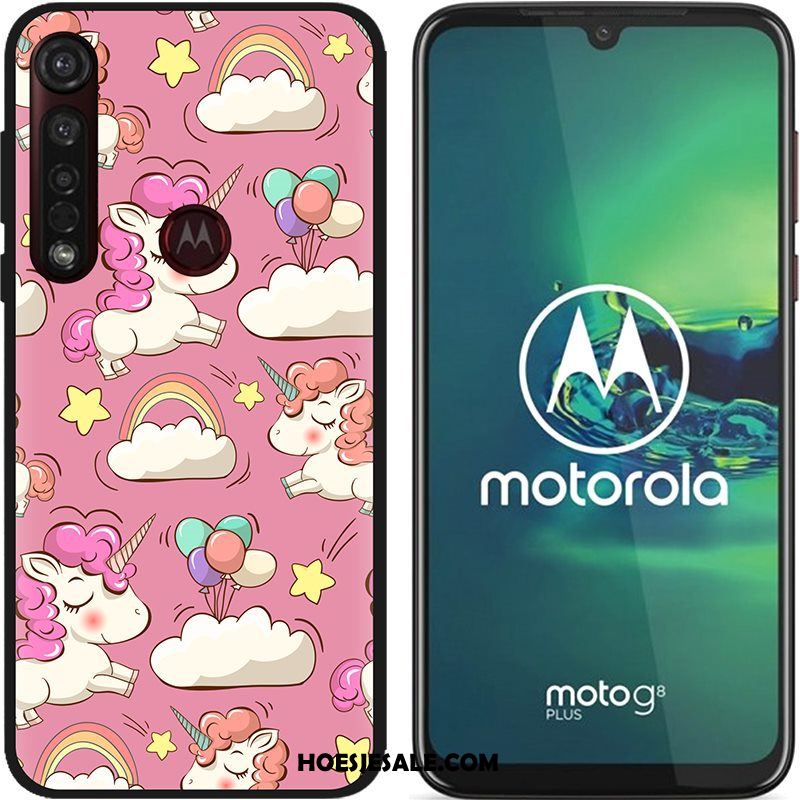 Moto G8 Plus Hoesje Geschilderd Schrobben Hoes Spotprent Doek Goedkoop