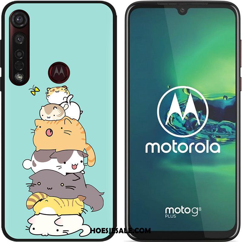 Moto G8 Plus Hoesje Geschilderd Schrobben Hoes Spotprent Doek Goedkoop